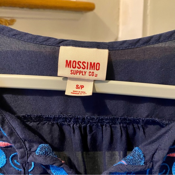 Mossimo dark blue peasant blouse size S - Picture 4 of 10